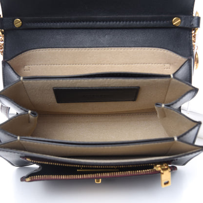 Givenchy Crinkled Patent Lambskin Small GV3 Shoulder Bag Black Burgundy 6 of 10