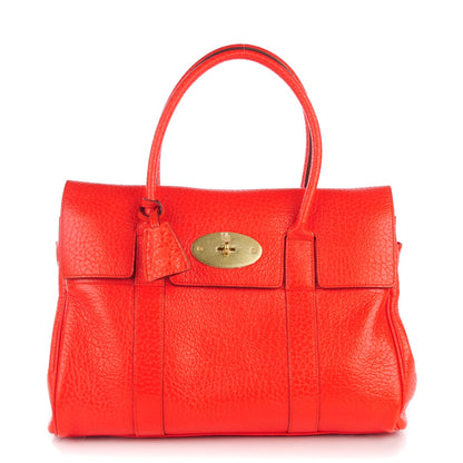 Mulberry Shiny Grain Bayswater Satchel Flame 1 of 7