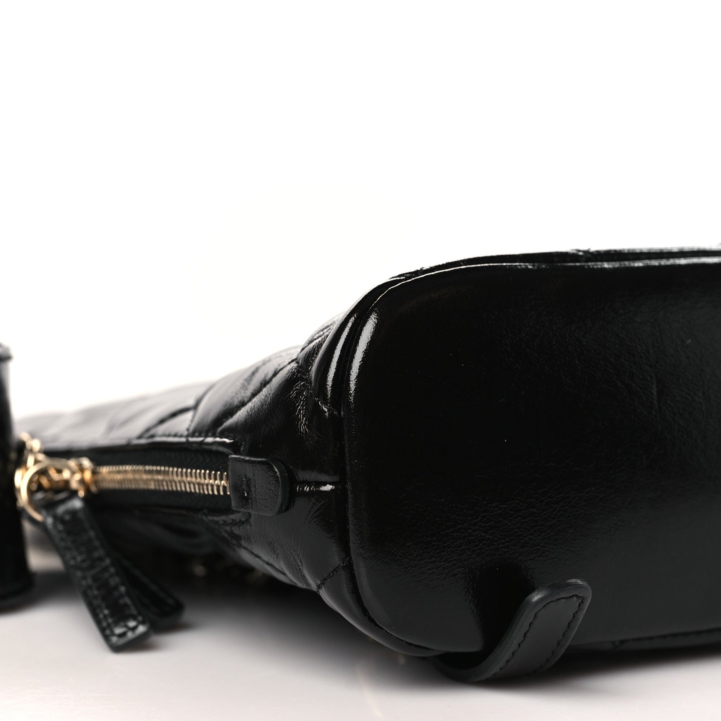 Shiny Calfskin My Pocket Backpack Black