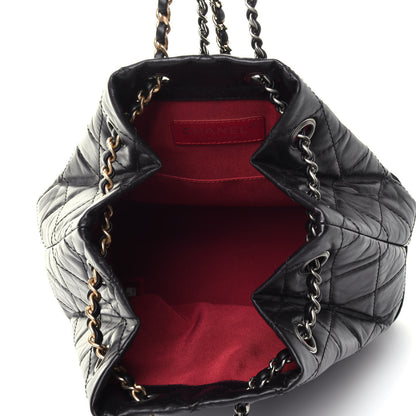 Chanel Aged Calfskin Quilted Small Gabrielle Backpack Black 3 of 4