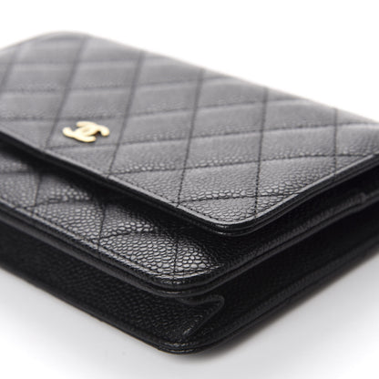 Chanel Caviar Quilted Wallet On Chain WOC Black 7 of 12