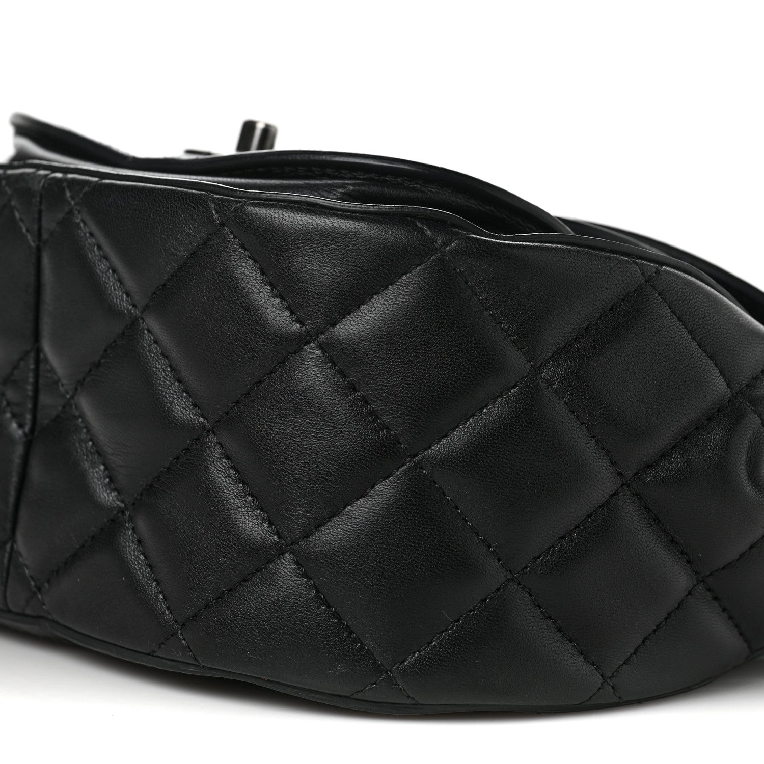 Chanel Lambskin Quilted Messenger Flap Black 9 of 9
