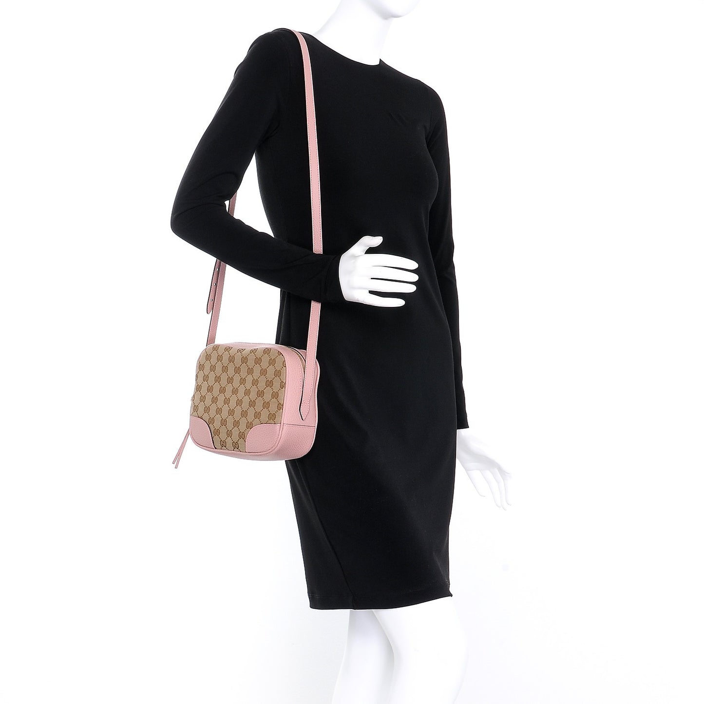 Monogram Mini Bree Messenger Bag Beige Soft Pink