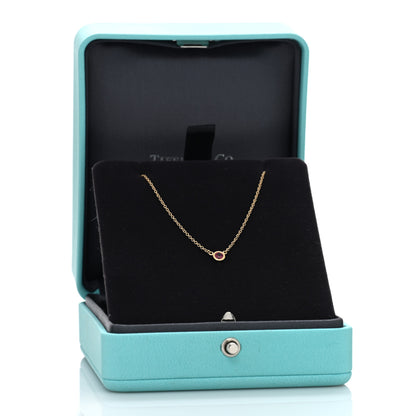 Tiffany 18K Yellow Gold Ruby Elsa Peretti Color By The Yard Pendant Necklace 5 of 5