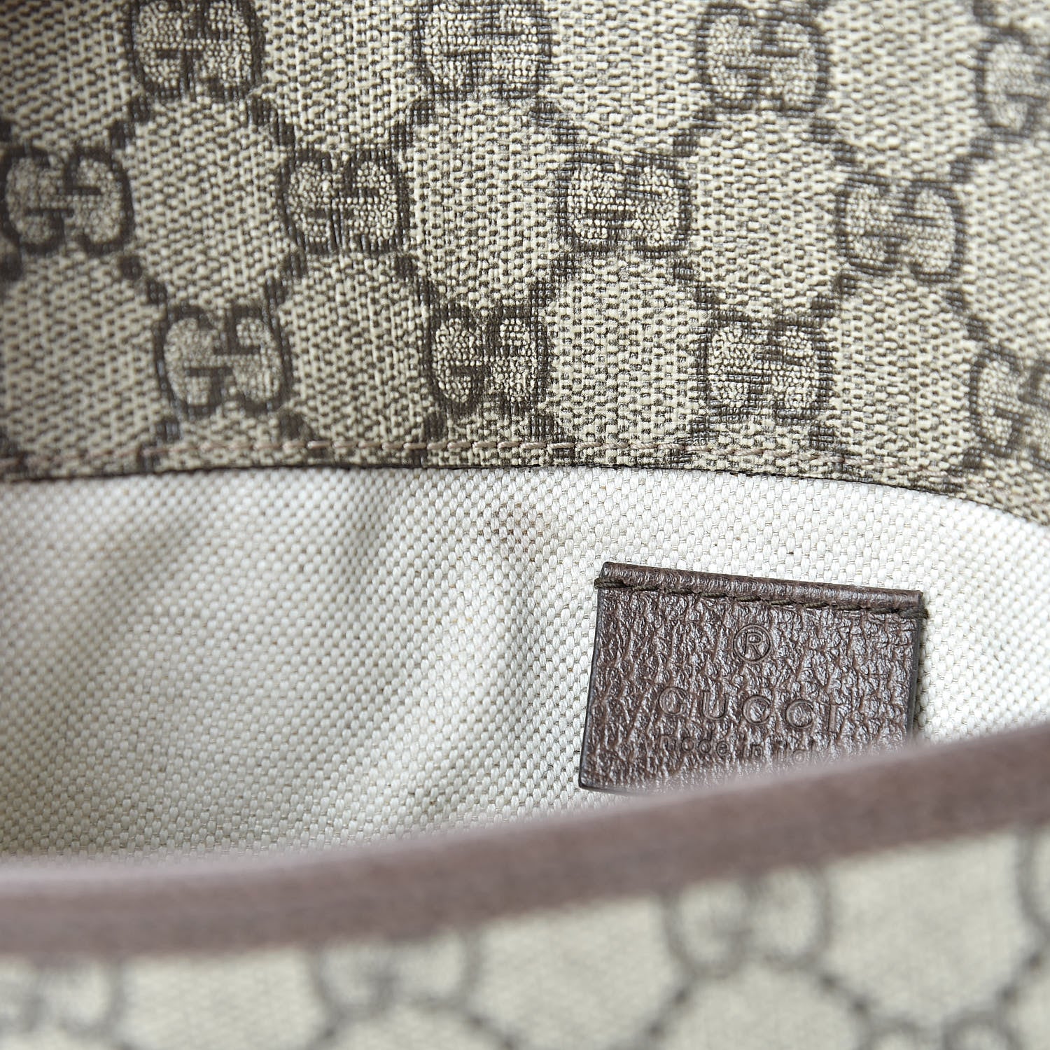 Gucci GG Supreme Monogram Neo Vintage Web Belt Bag Brown 11 of 11
