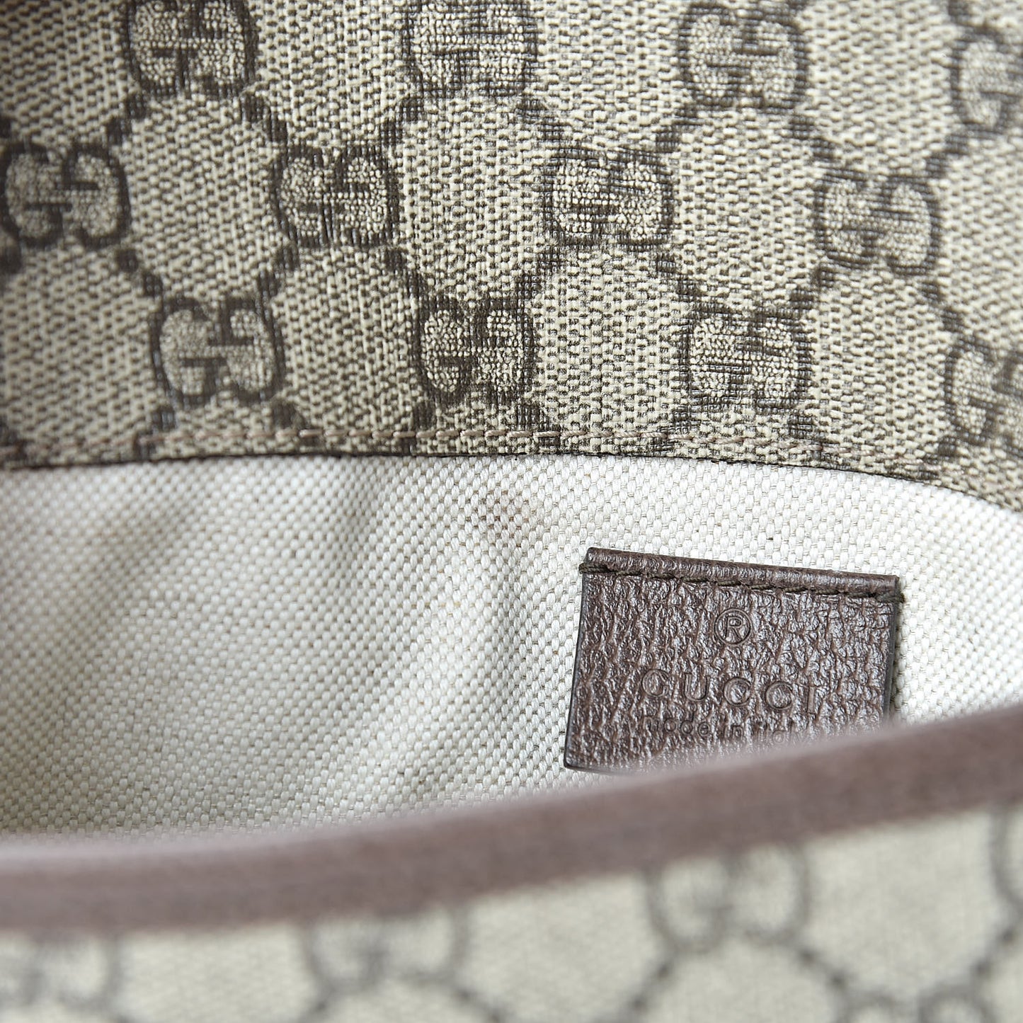 GG Supreme Monogram Neo Vintage Web Belt Bag Brown