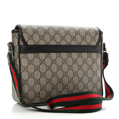 Gucci GG Supreme Monogram Web Childrens Crossbody Bag Beige Black 3 of 10
