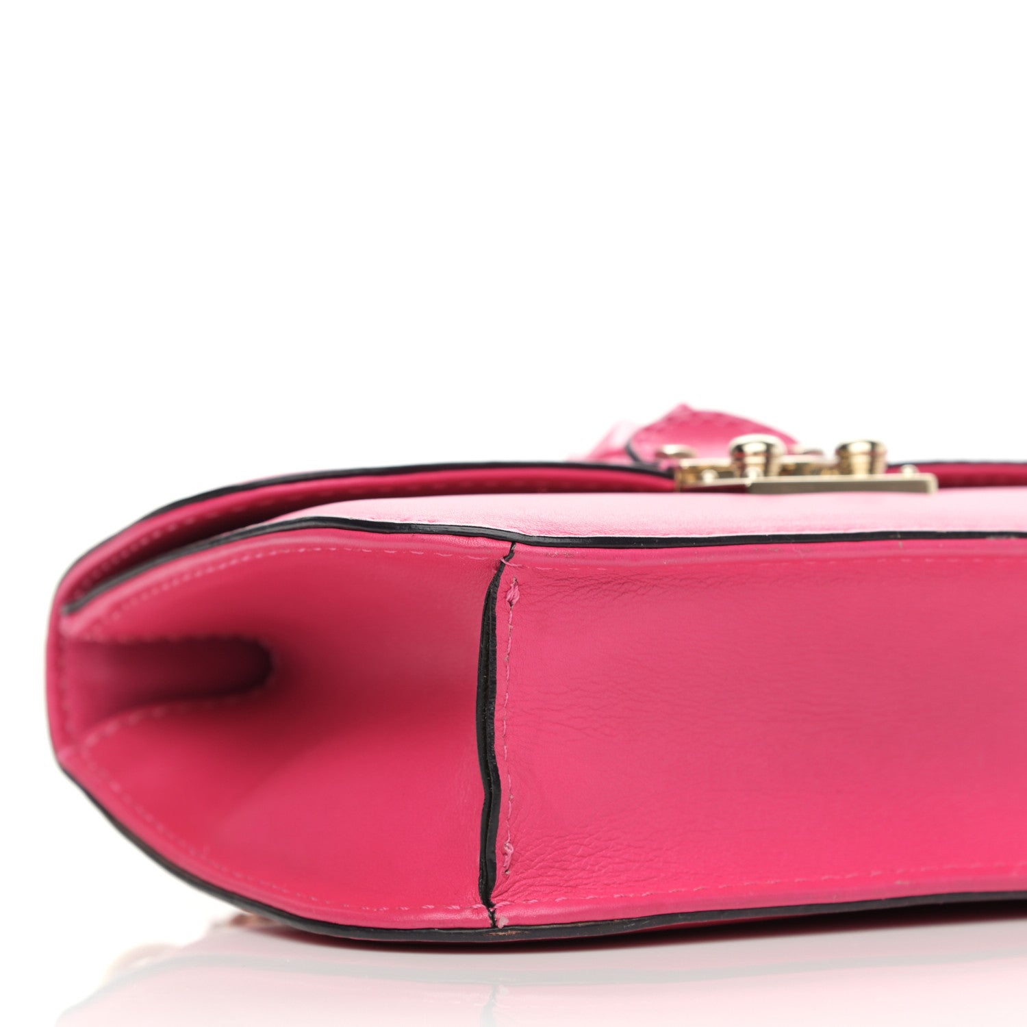 Valentino Garavani Vitello Small Glam Lock Rockstud Flap Pop Fuxia 9 of 11