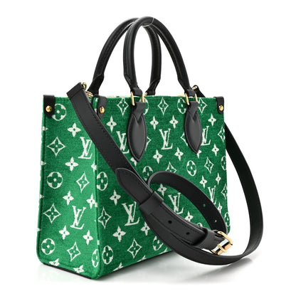 Louis Vuitton Jacquard Velvet Monogram Onthego PM Green 3 of 9