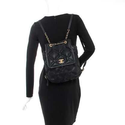 Chanel Iridescent Calfskin Quilted Chesterfield Backpack Black 2 of 11