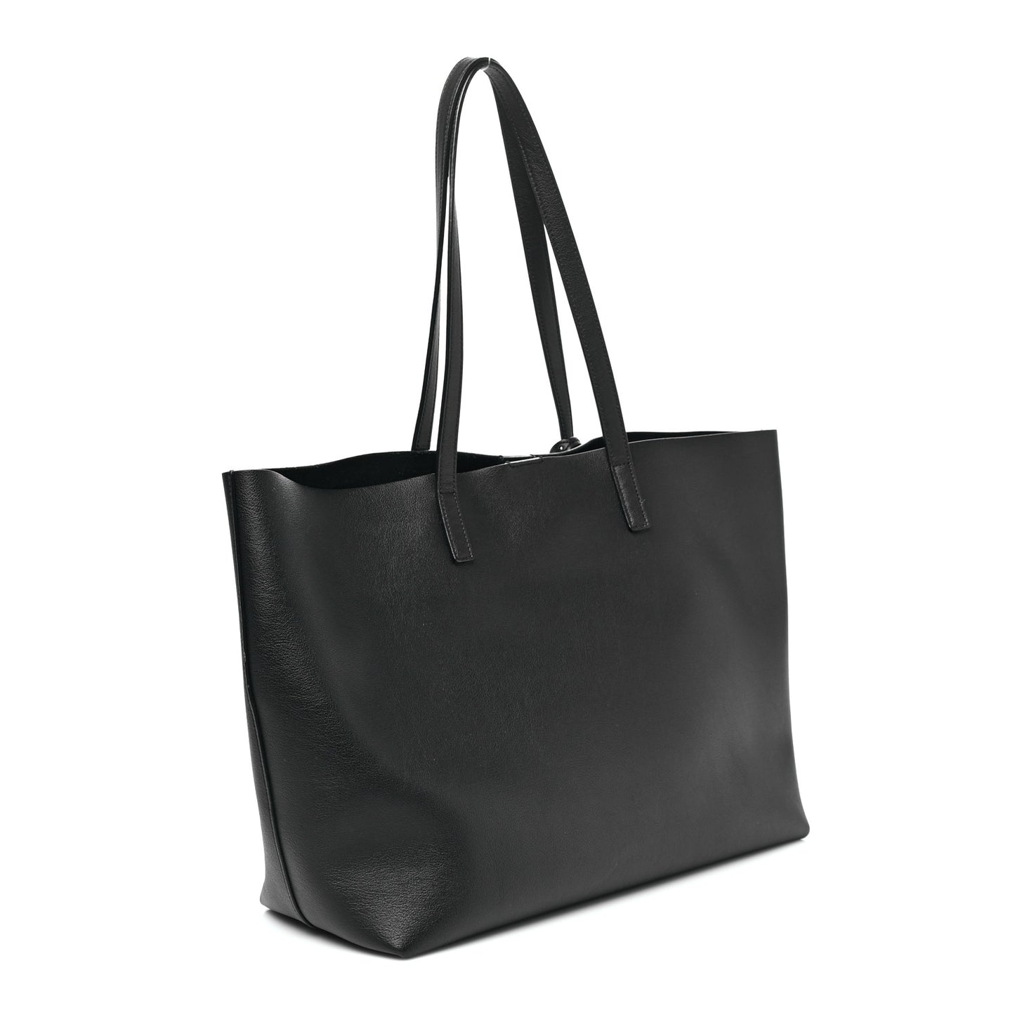 Calfskin Large Shopping Tote Black