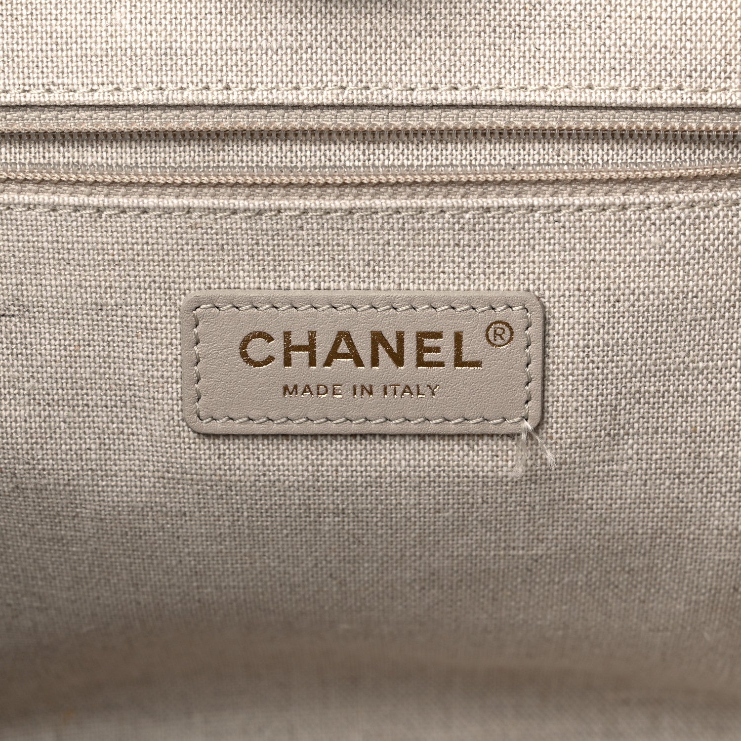 Chanel Mixed Fibers Calfskin Small Deauville Tote Grey Light Blue 7 of 13