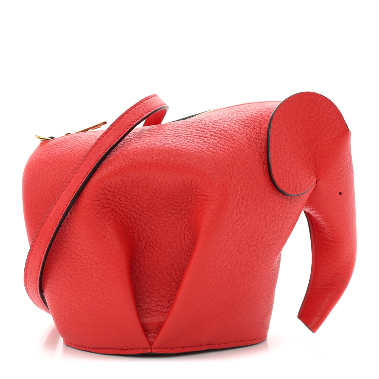 Calfskin Mini Elephant Crossbody Bag Scarlet Red