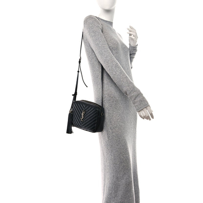 Saint Laurent Calfskin Matelasse Monogram Lou Camera Bag Black 2 of 10