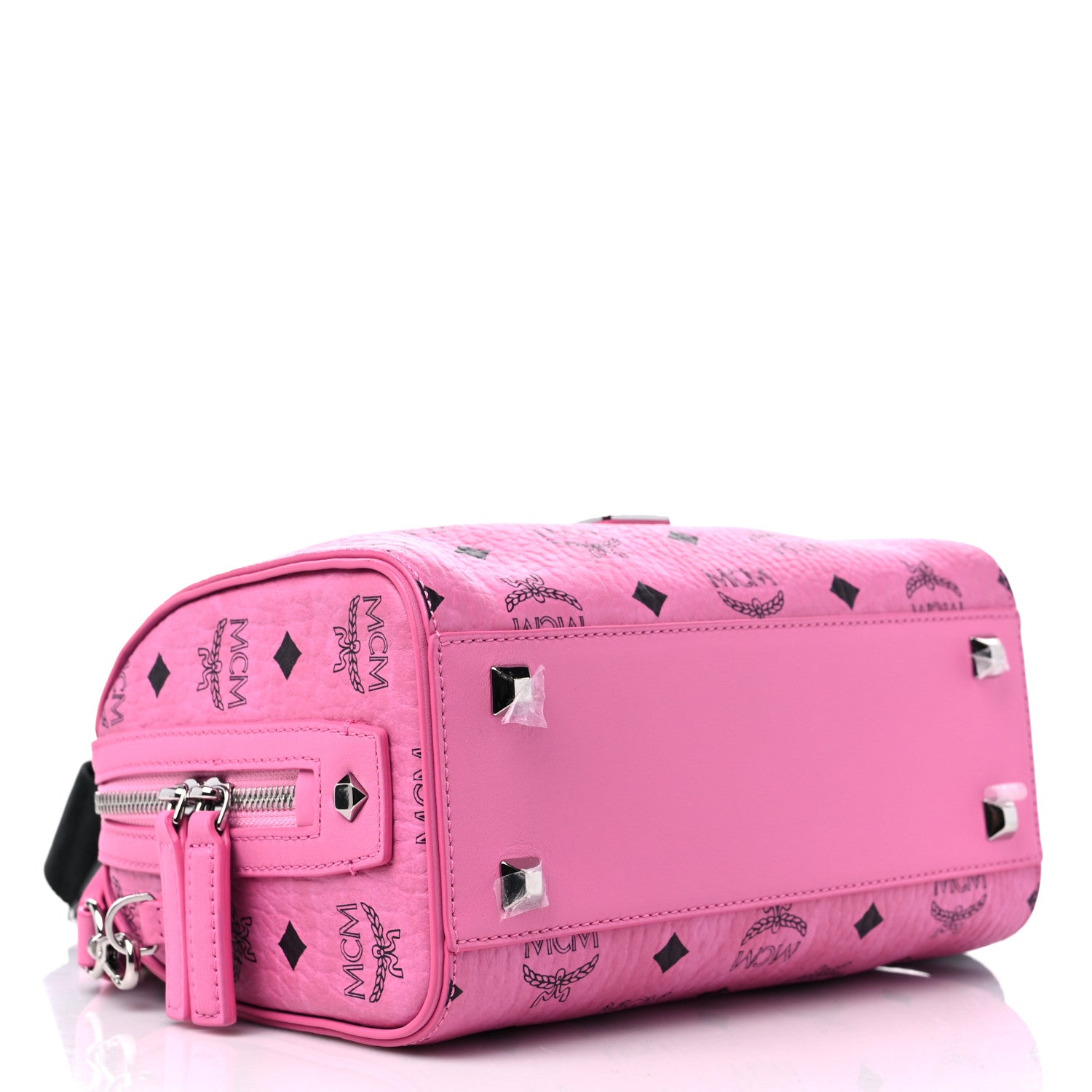 MCM Visetos Essential Boston Bag Pink 4 of 9