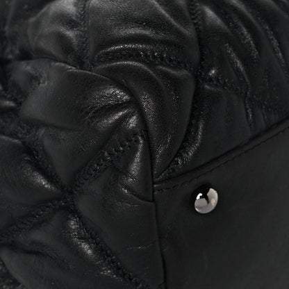 Chanel Calfskin Bubble Quilt Bowler Black 9 of 16