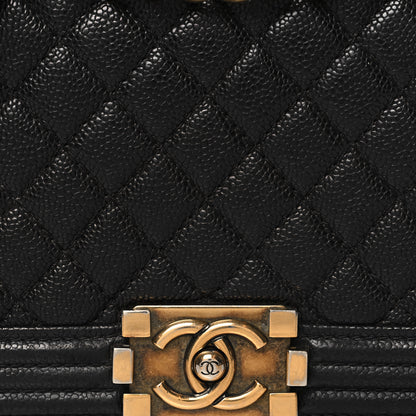 Chanel Caviar Quilted Medium Boy Flap Black 8 of 13