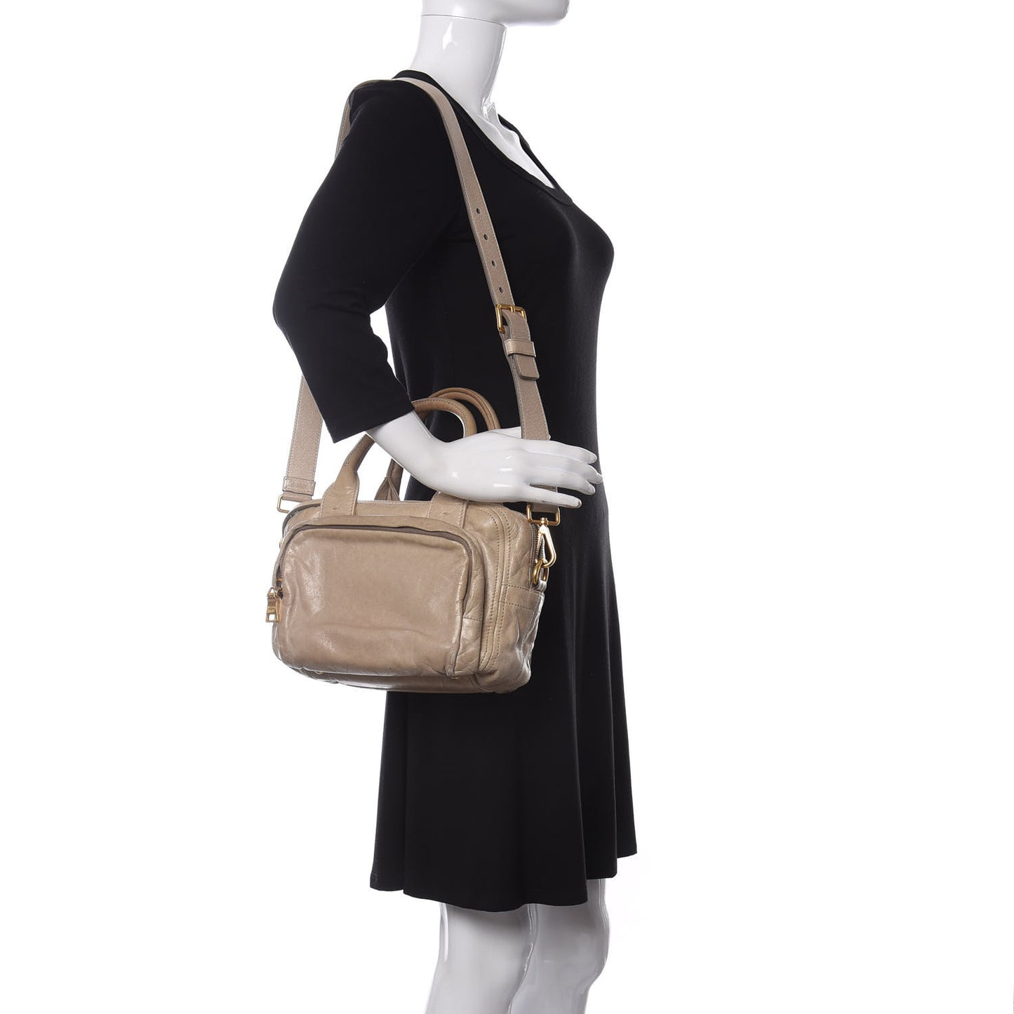 Vitello Shine Bauletto Cammeo