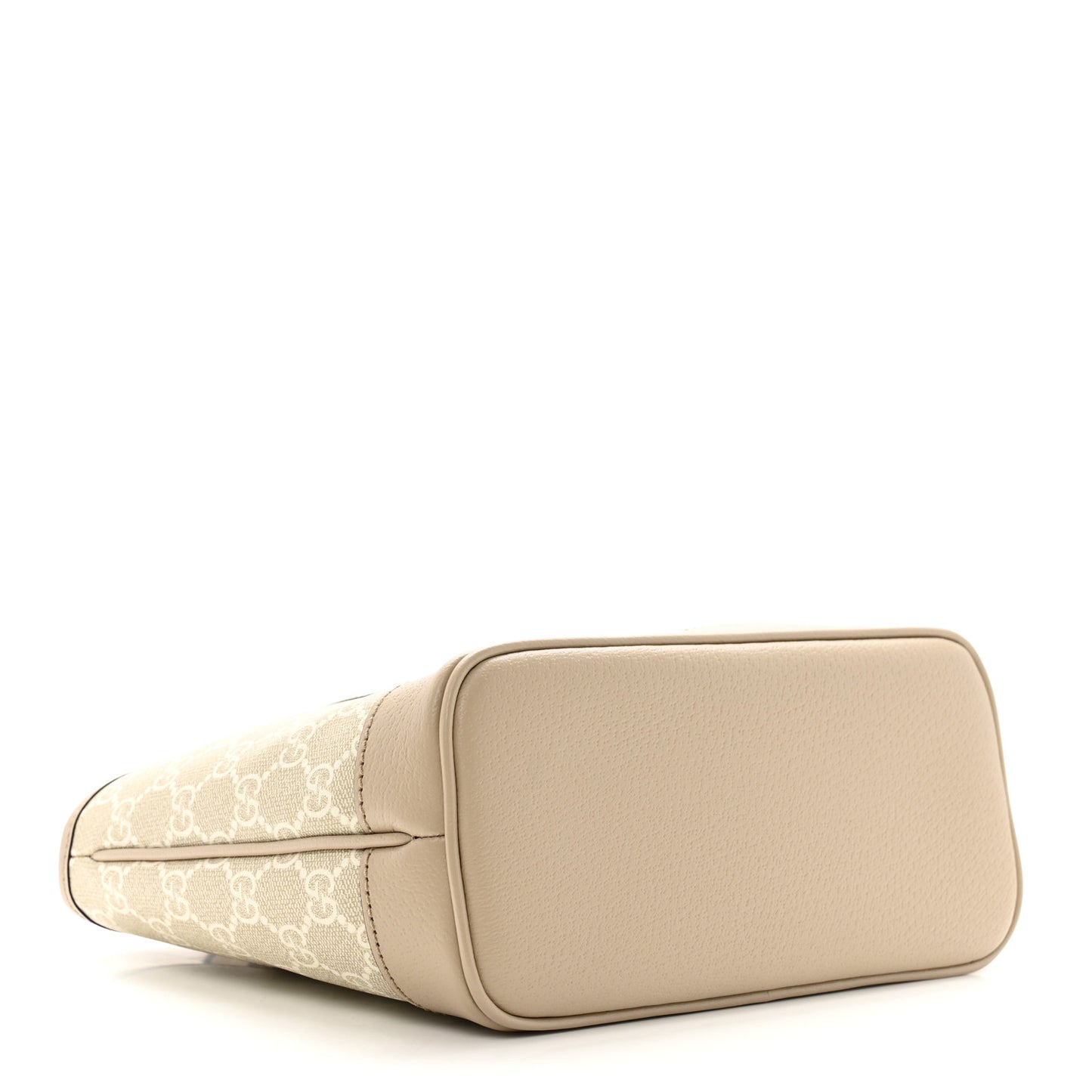 GG Supreme Monogram Textured Dollar Calfskin Mini Ophidia Shoulder Tote Bag Bag Beige Mystic White Oatmeal