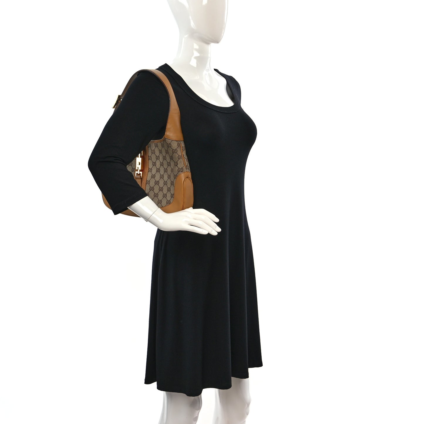 Monogram Web Jackie O Hobo Tan