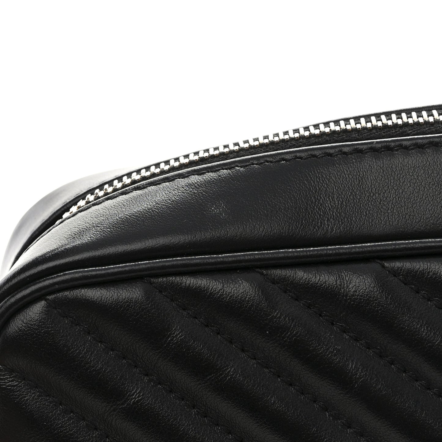 Calfskin Matelasse Monogram Lou Camera Bag Black