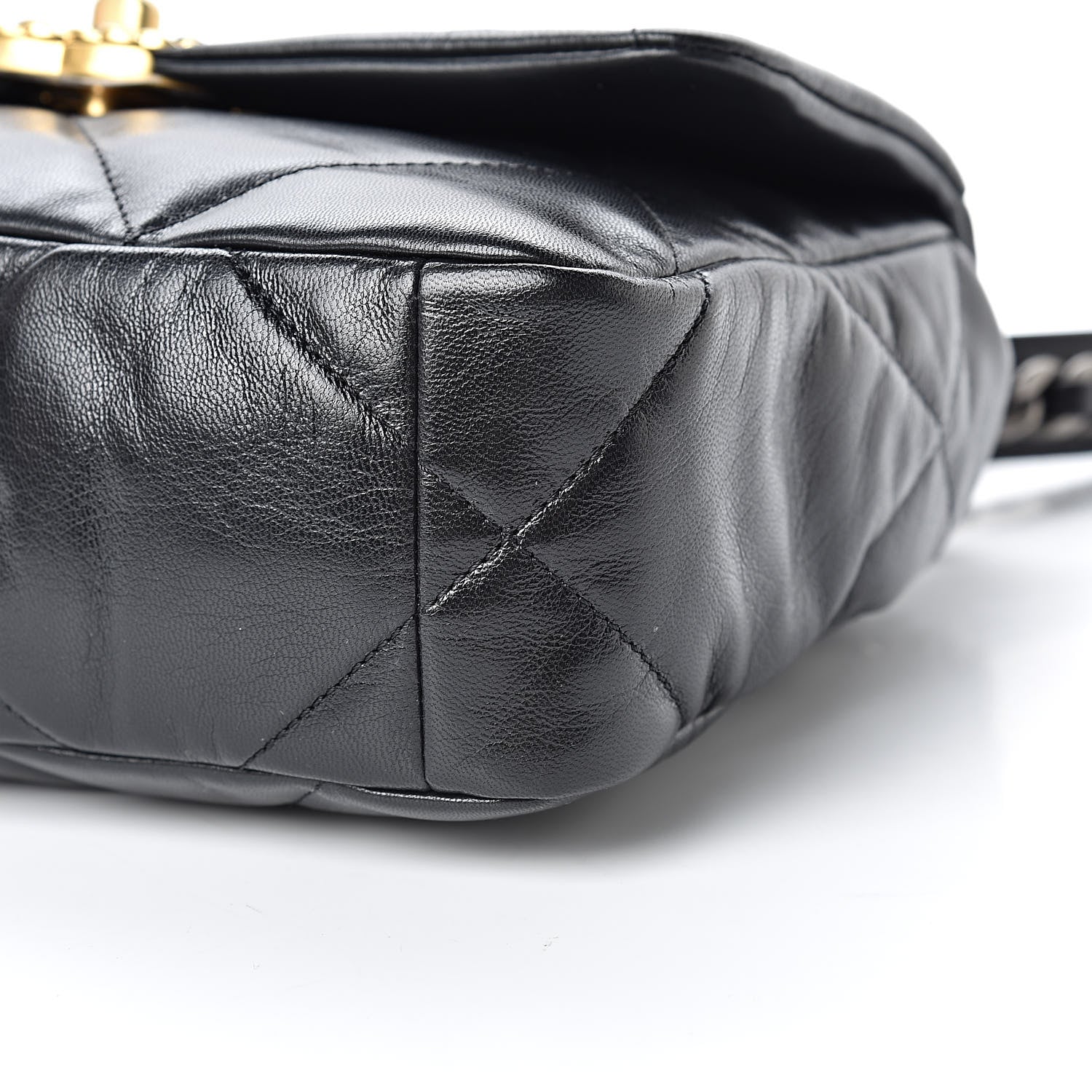 Chanel Lambskin Quilted Medium 19 Flap Black 10 of 11