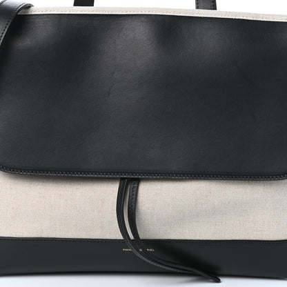 Mansur Gavriel Canvas Calfskin Lady Bag Creme Black 7 of 9