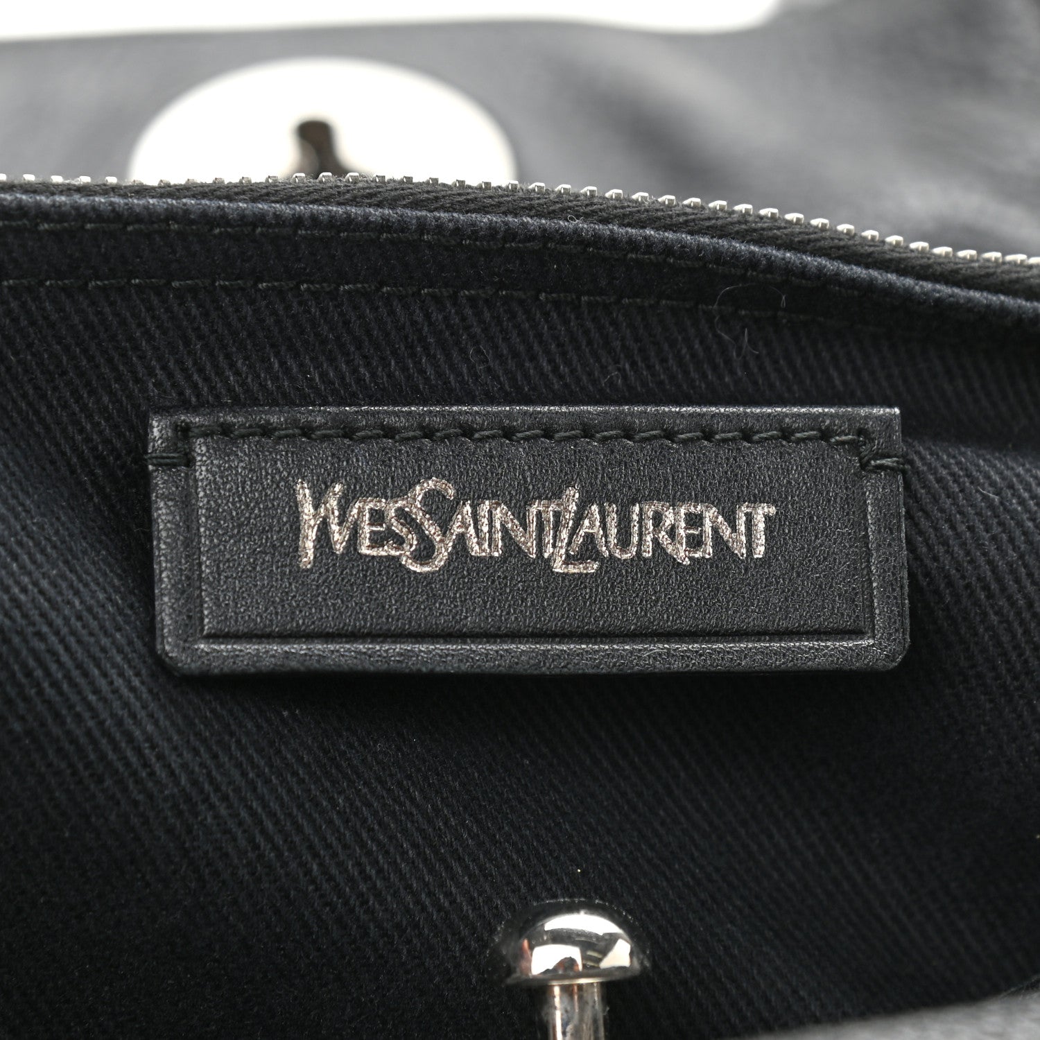 Saint Laurent Calfskin Canvas Medium Muse Two Black 6 of 12