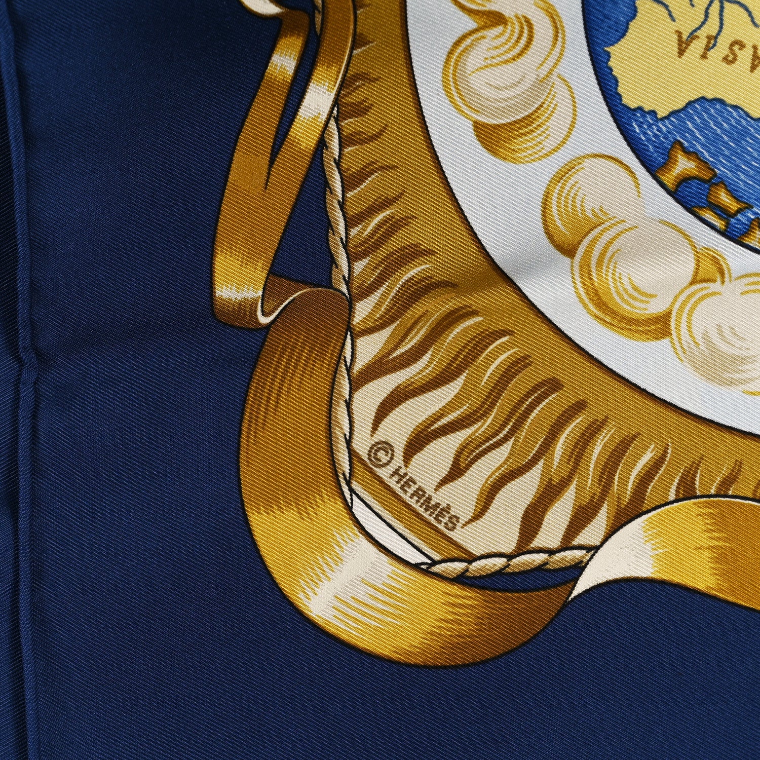 Hermes Silk Au-dela des Cinq Mers Scarf 90 1785358 – FASHIONPHILE
