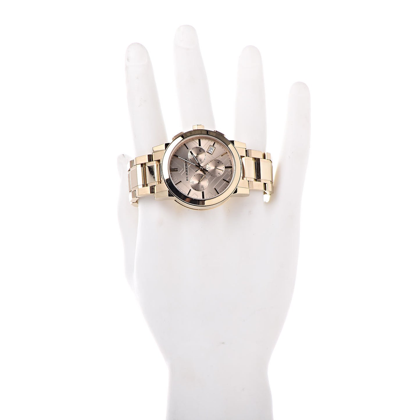 Stainless Steel 38mm The City Chronograph Quartz Watch Gold BU9753