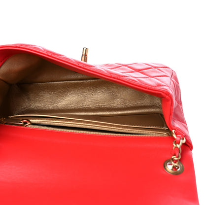 Chanel Lambskin Quilted Mini Rectangular Pearl Crush Flap Red 5 of 10