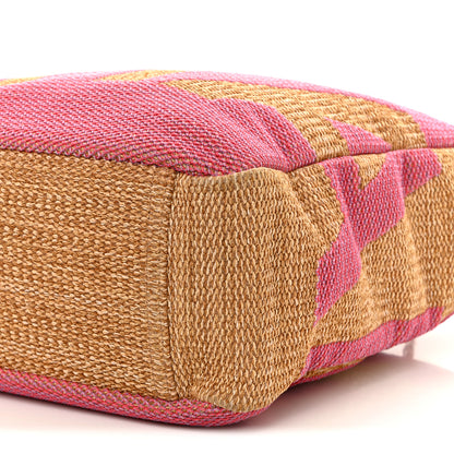 Chanel Mixed Fibers Large Shopping Bag Pink Beige 10 of 14