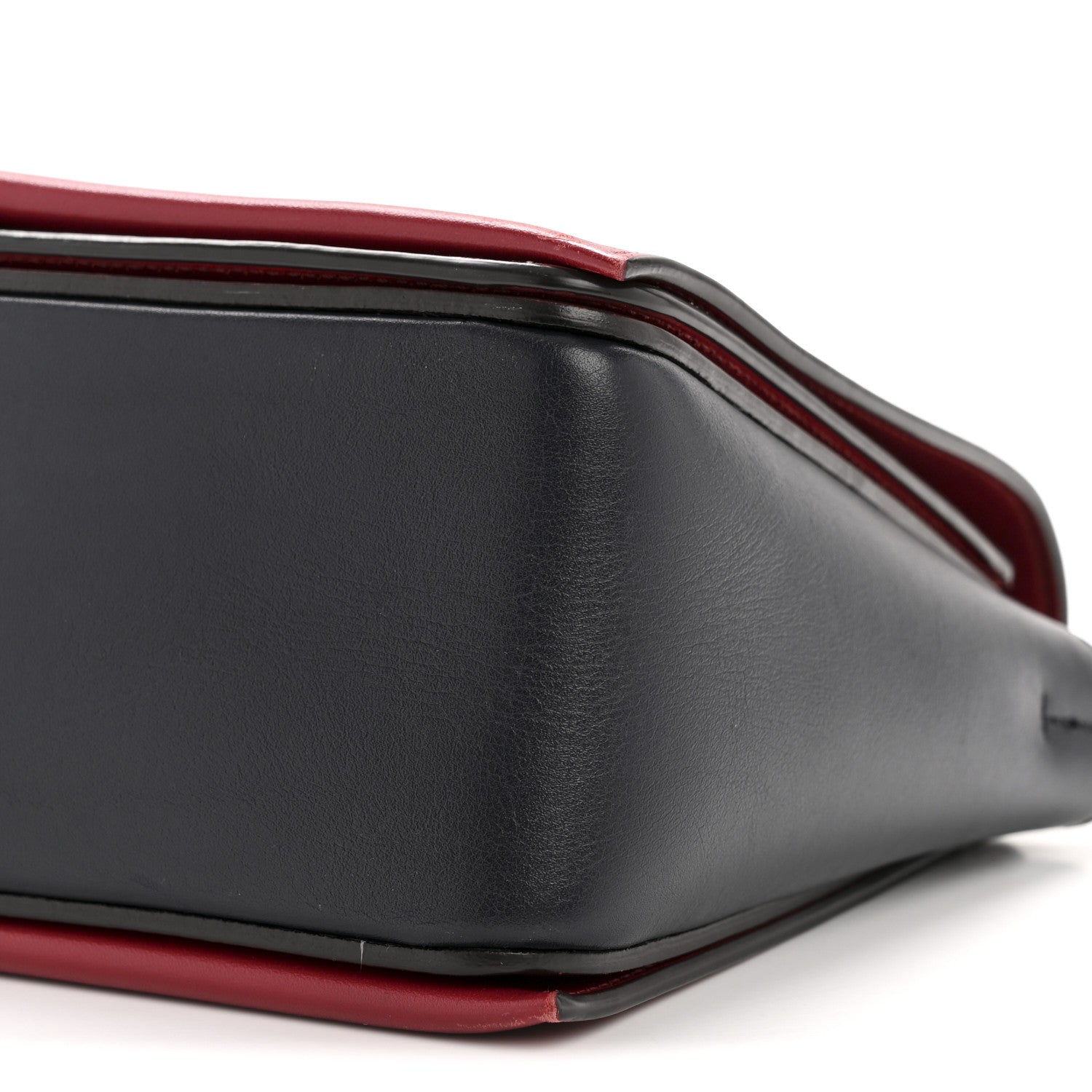 Celine Shiny Smooth Calfskin Medium Frame Shoulder Bag Red Navy 11 of 13
