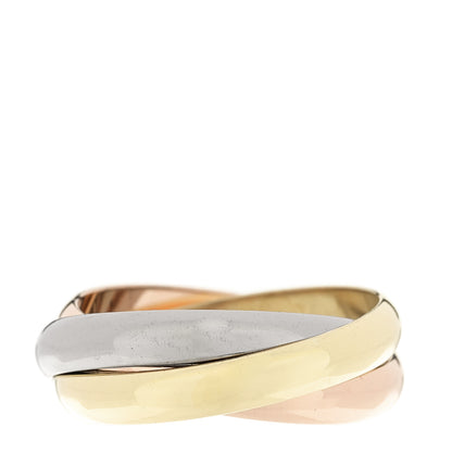 Cartier 18K Pink Yellow White Gold Classic Trinity Ring 57 8 3 of 4