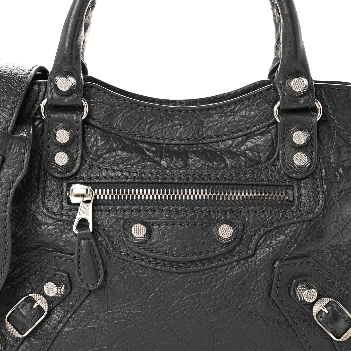 Agneau Giant 12 Silver Hardware Mini City Gris Fossile