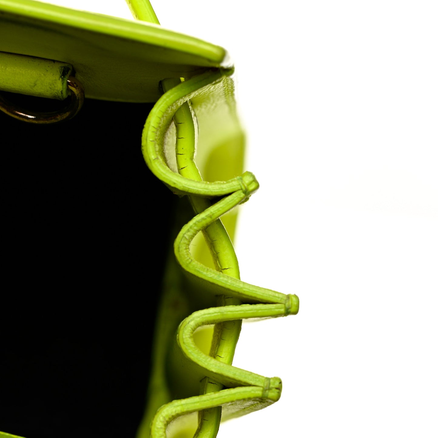 Calfskin Nano Sac De Jour Neon Yellow