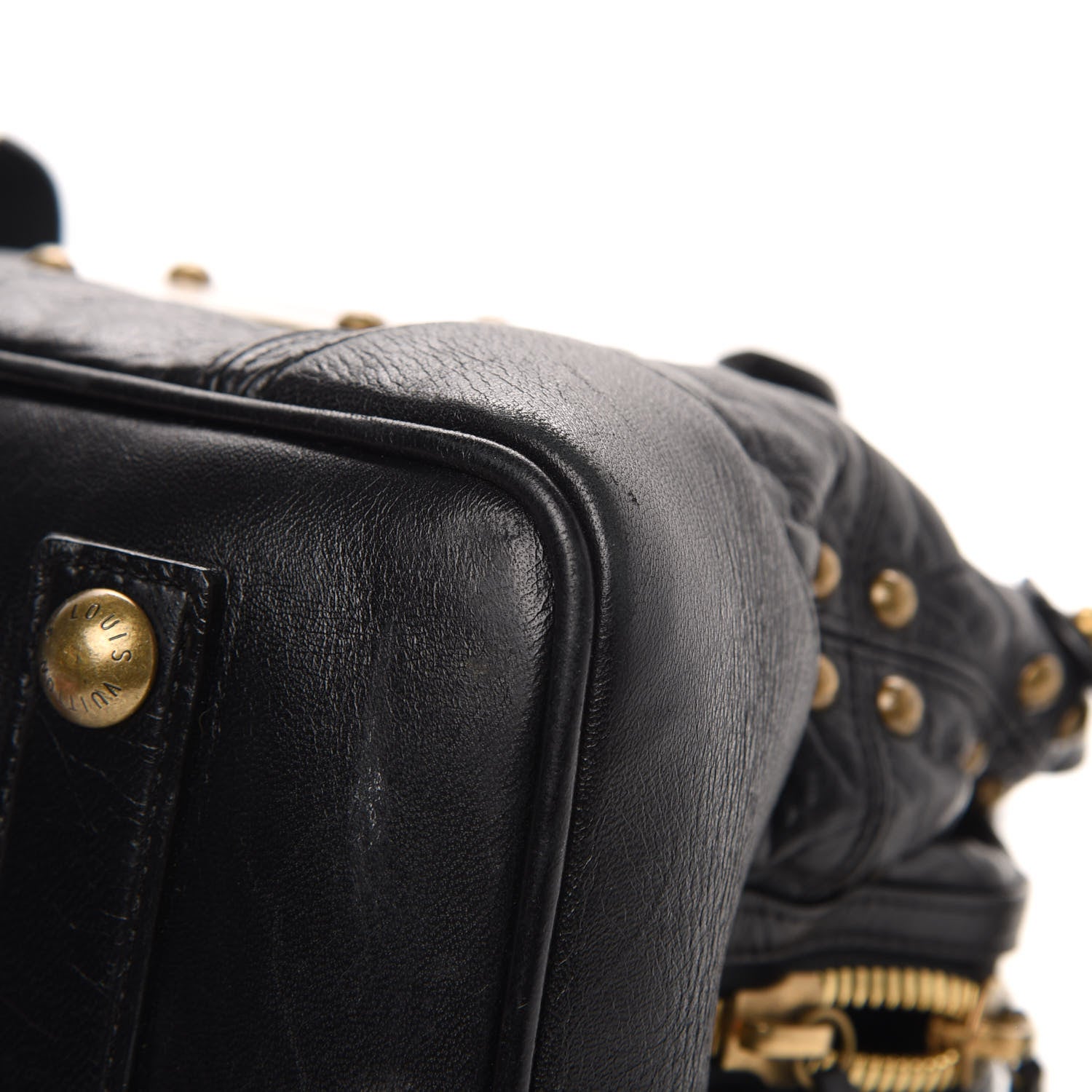 Louis Vuitton Lambskin Riveting Black 12 of 14