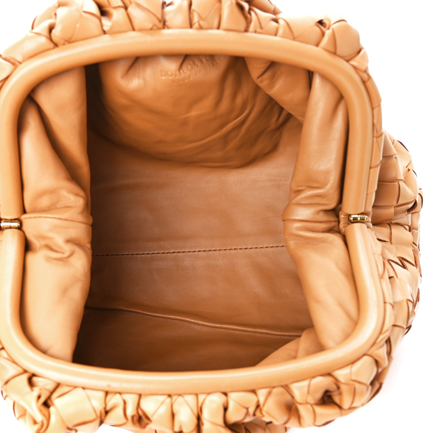 Nappa Intrecciato Teen Pouch Caramel