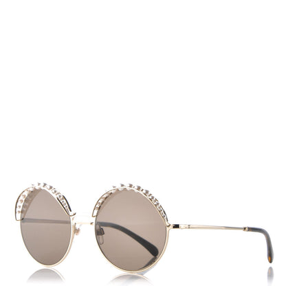 Chanel Pearl Round Polarized Sunglasses 4234-H Tortoise 1 of 6