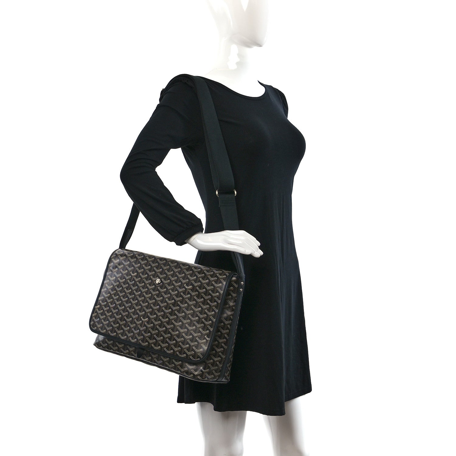 Goyard Goyardine Capetien Messenger Bag Black 2 of 9