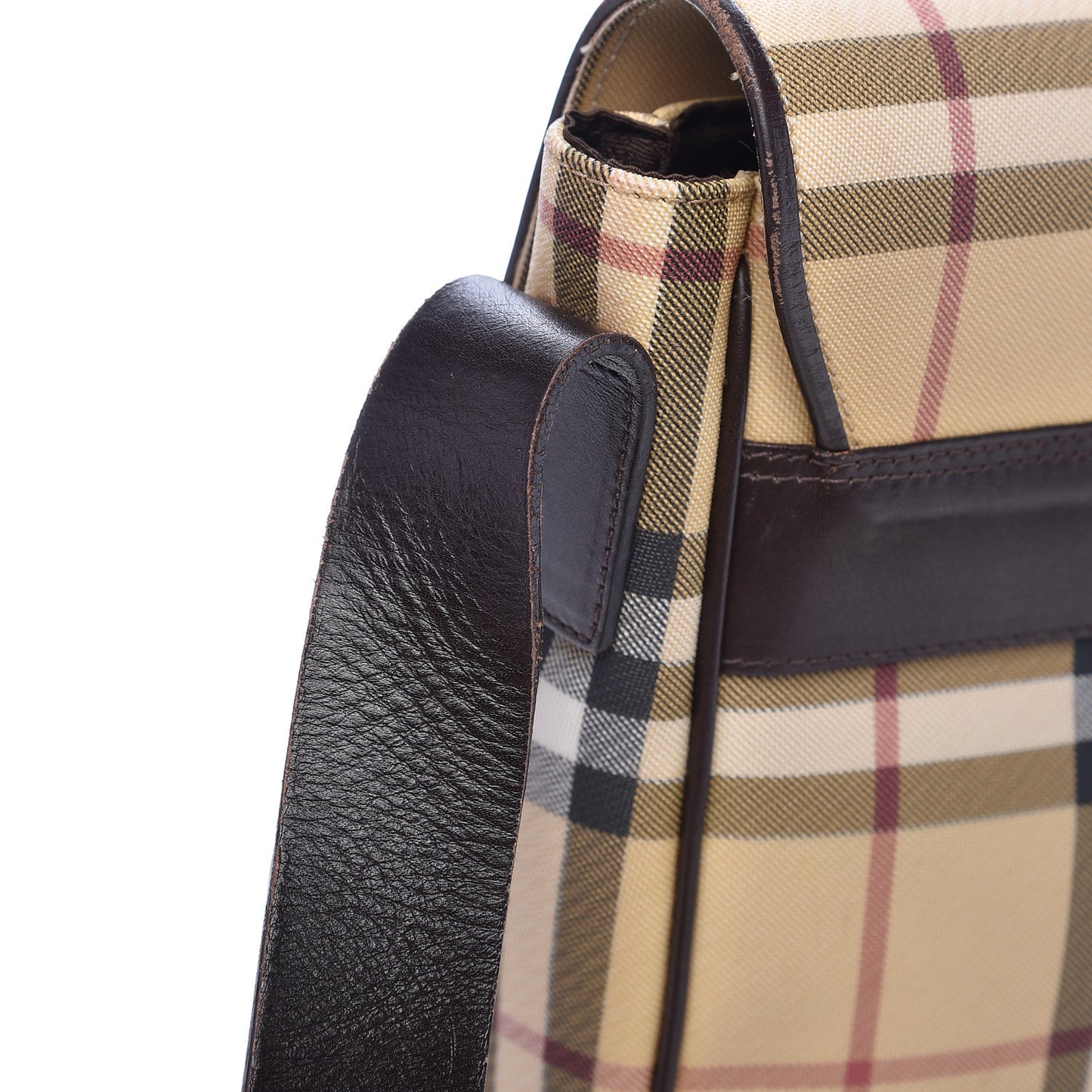 House Check Messenger Bag Brown
