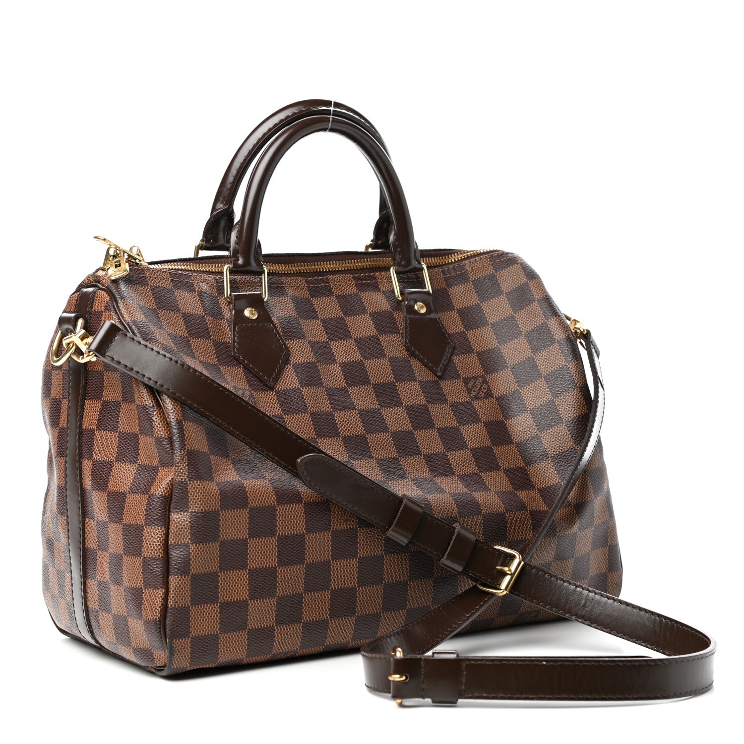 Louis Vuitton Damier Ebene Speedy Bandouliere 30 3 of 9