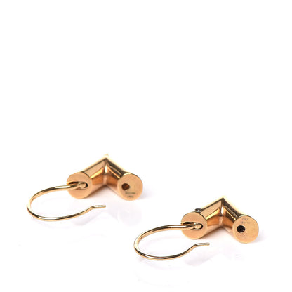 Louis Vuitton Brass Essential V Hoop Earrings Gold 4 of 4
