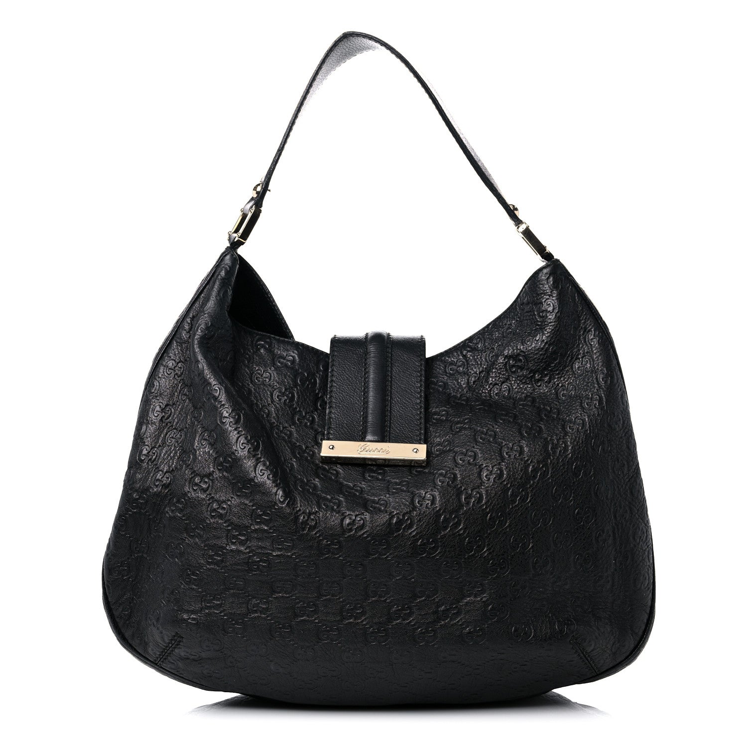 Gucci Guccissima Large New Ladies Web Hobo Black 1 of 18