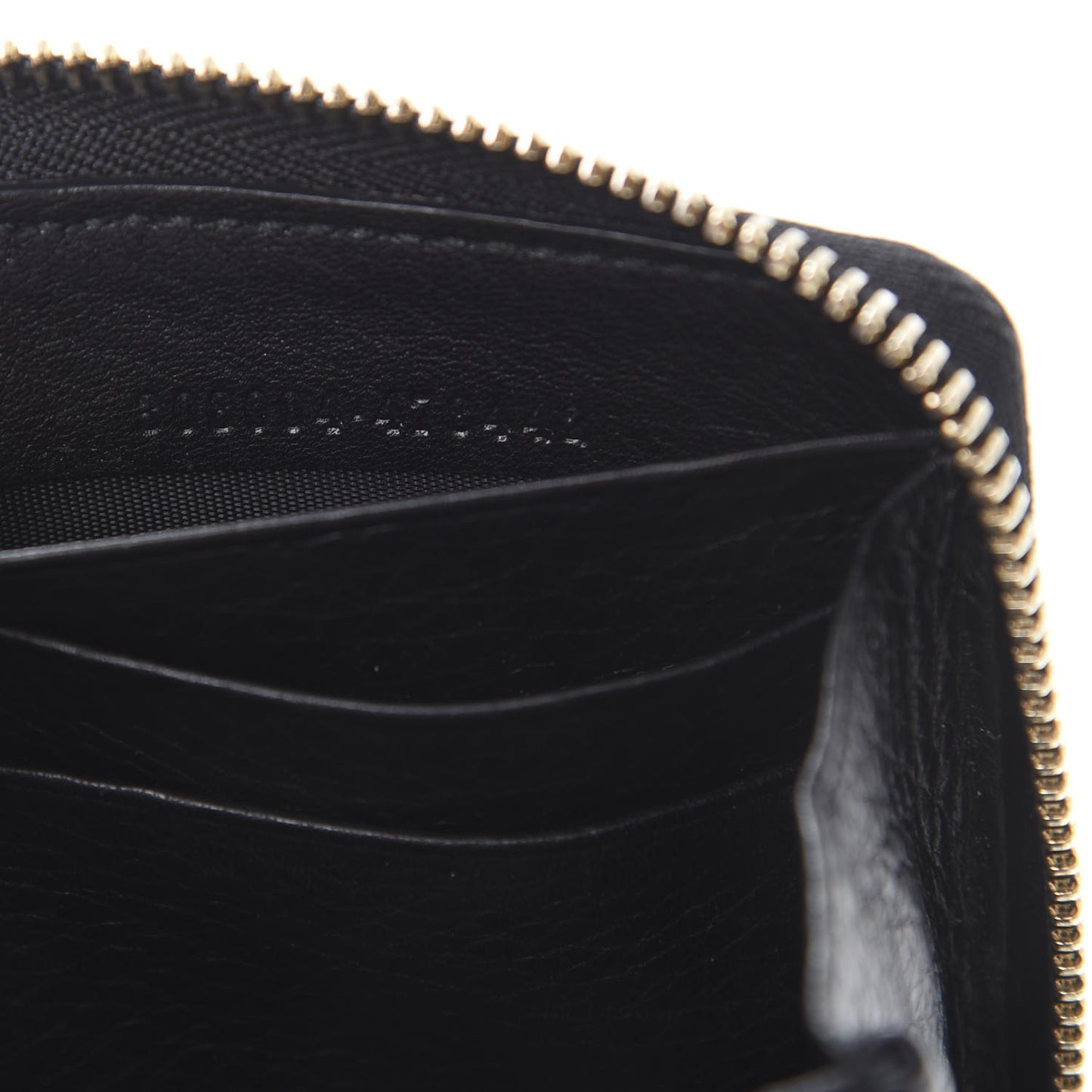 Pebbled Calfskin Soho Zip Around Wallet Black