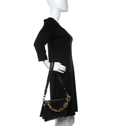 Louis Vuitton Lambskin Embossed Monogram Coussin BB Black 2 of 6