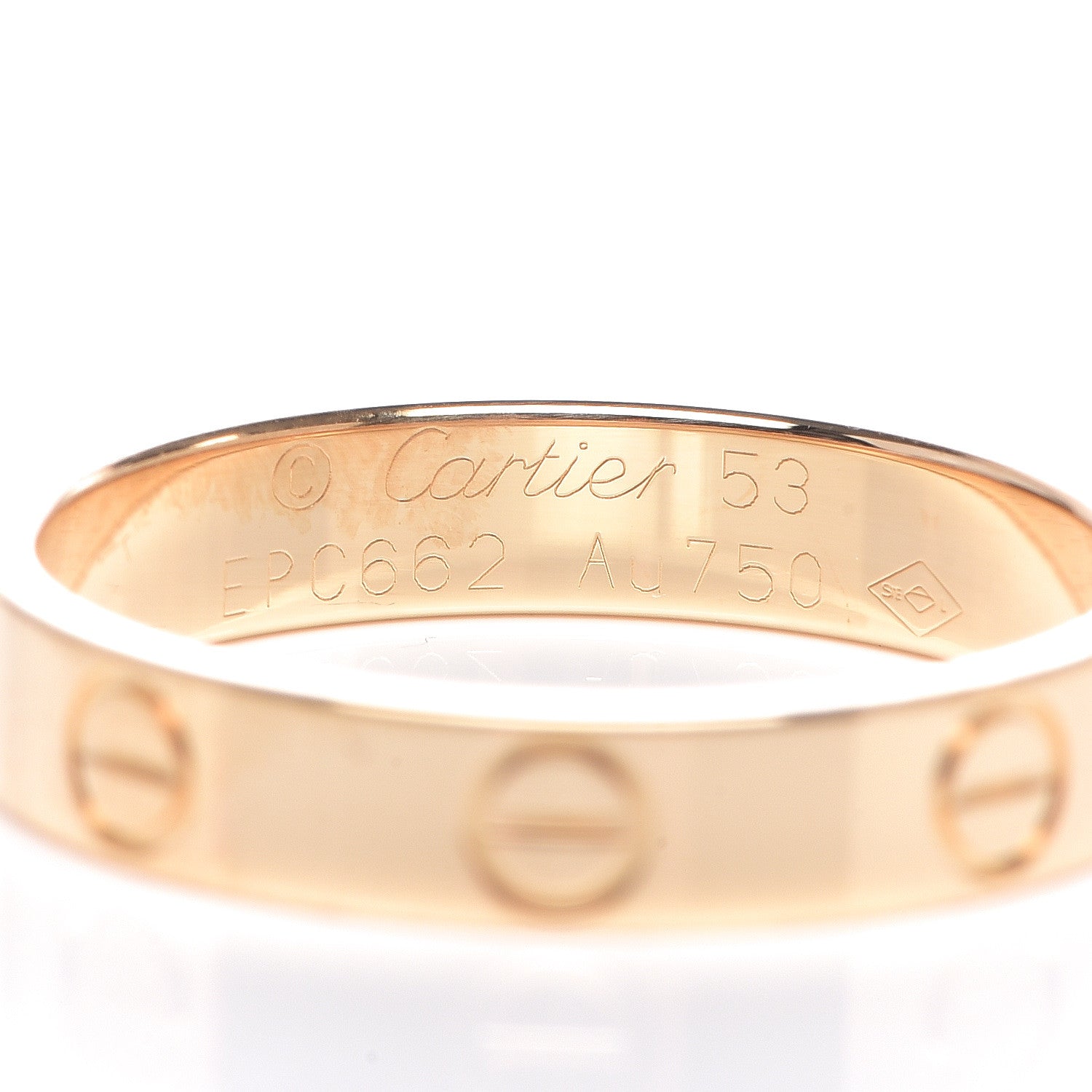 Cartier 18K Yellow Gold 3.5mm LOVE Wedding Band Ring 53 6.25 4 of 4