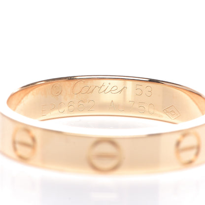 Cartier 18K Yellow Gold 3.5mm LOVE Wedding Band Ring 53 6.25 4 of 4
