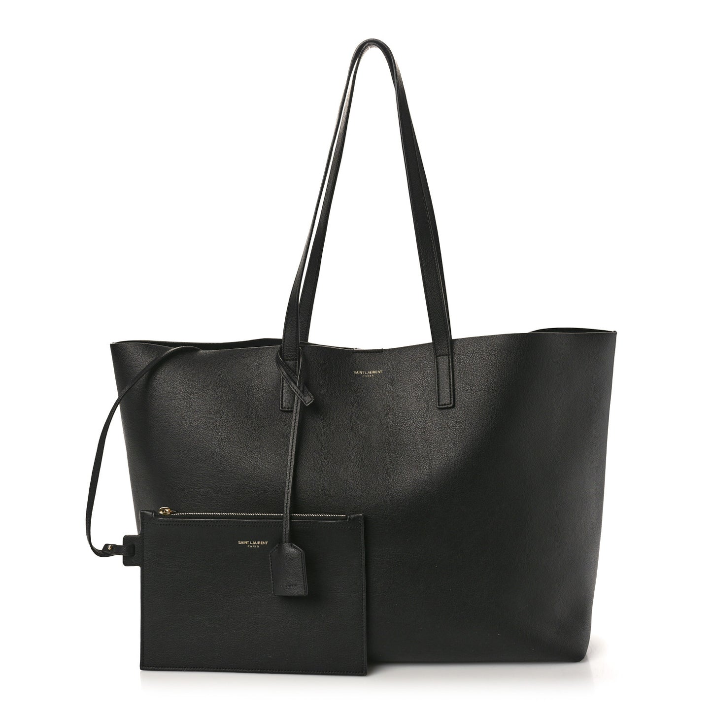 Calfskin Large Shopping Tote Black