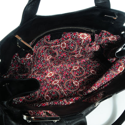 Gucci Leather Medium Race Bamboo Top Handle Bag Black 7 of 11